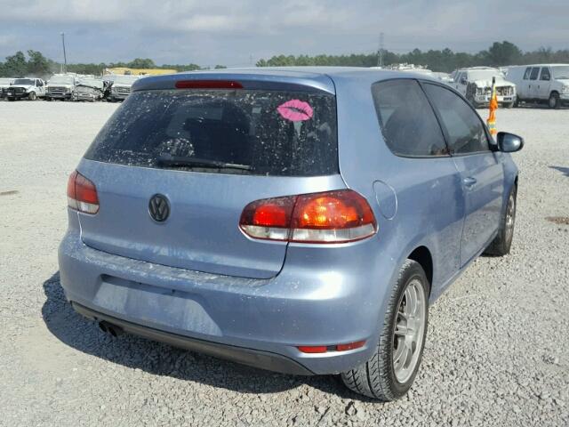 WVWBA7AJ2AW133007 - 2010 VOLKSWAGEN GOLF BLUE photo 4