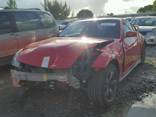 JN1BZ34E58M751477 - 2008 NISSAN 350Z COUPE RED photo 2