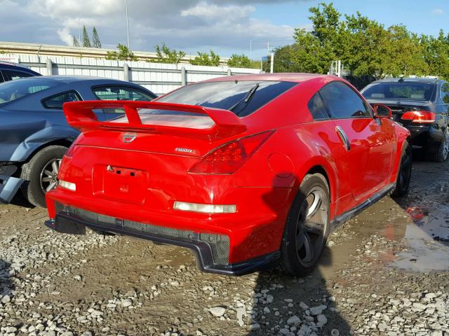 JN1BZ34E58M751477 - 2008 NISSAN 350Z COUPE RED photo 4