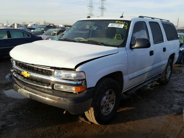 3GNEC16Z35G159839 - 2005 CHEVROLET SUBURBAN C WHITE photo 2