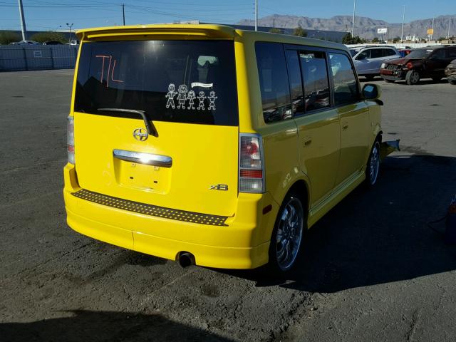 JTLKT334654014957 - 2005 TOYOTA SCION XB 黄色 照片 4