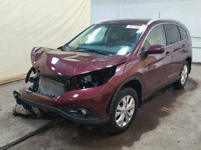 5J6RM4H79CL018448 - 2012 HONDA CR-V EXL MAROON photo 2