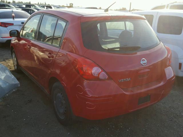 3N1BC1CP2AL460573 - 2010 NISSAN VERSA S RED photo 3