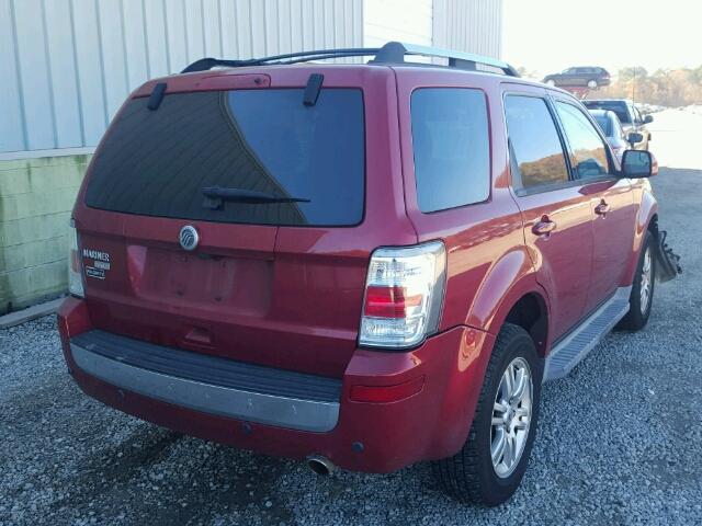 4M2CN8H78AKJ14794 - 2010 MERCURY MARINER PR RED photo 4