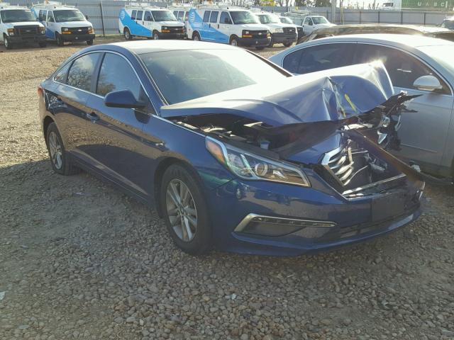 5NPE24AF4FH210204 - 2015 HYUNDAI SONATA SE BLUE photo 1