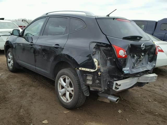 JN8AS58T38W025269 - 2008 NISSAN ROGUE S BLACK photo 3