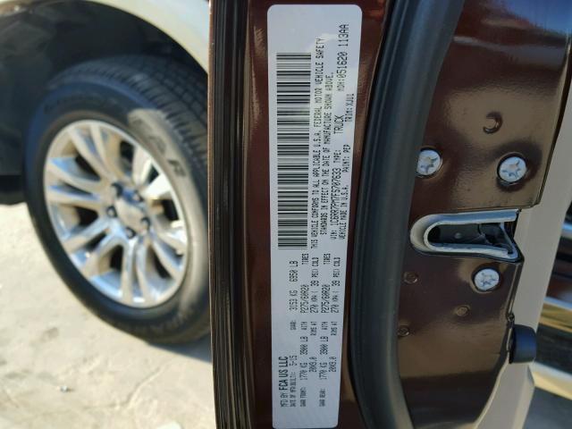 1C6RR7PM7FS707633 - 2015 RAM 1500 LONGH BROWN photo 10