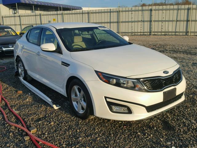 KNAGM4A76E5489243 - 2014 KIA OPTIMA LX WHITE photo 1