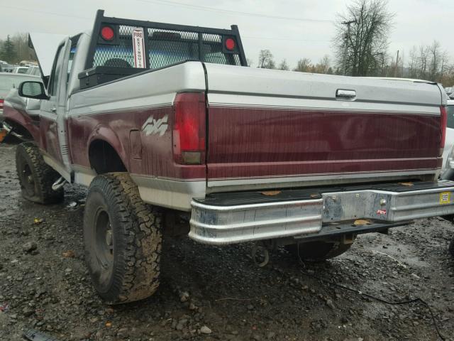 1FTEF14N1TLB63677 - 1996 FORD F150 BURGUNDY photo 3