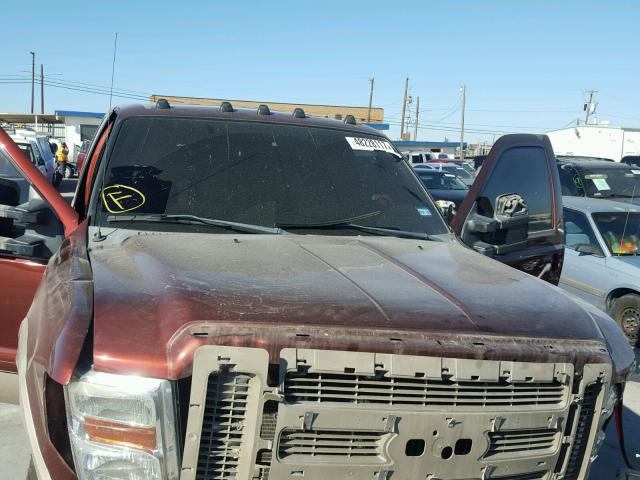 1FTSW21R58EA37267 - 2008 FORD F250 SUPER BURGUNDY photo 7