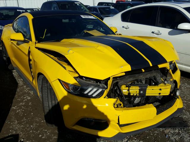 1FA6P8TH3F5382659 - 2015 FORD MUSTANG YELLOW photo 1