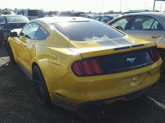 1FA6P8TH3F5382659 - 2015 FORD MUSTANG YELLOW photo 3