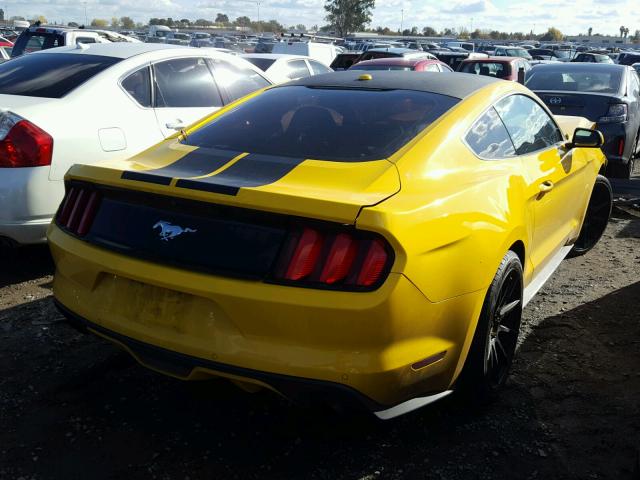 1FA6P8TH3F5382659 - 2015 FORD MUSTANG YELLOW photo 4