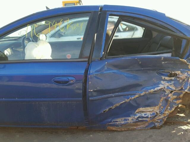 1B3ES56C95D255018 - 2005 DODGE NEON SXT BLUE photo 10