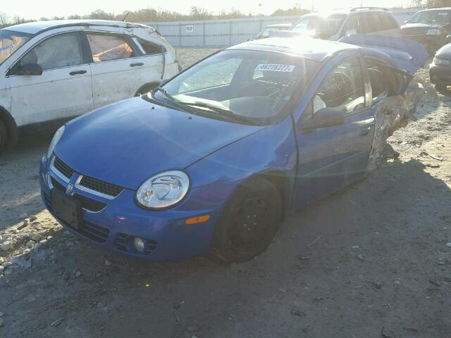 1B3ES56C95D255018 - 2005 DODGE NEON SXT BLUE photo 2