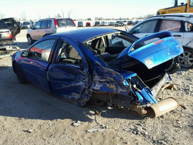 1B3ES56C95D255018 - 2005 DODGE NEON SXT BLUE photo 3