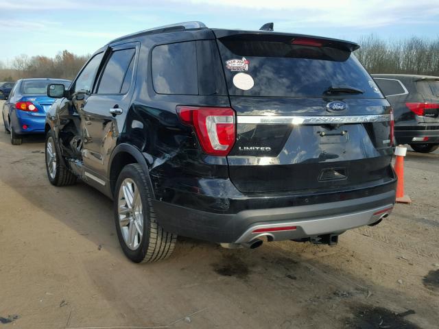 1FM5K7FH6GGB75484 - 2016 FORD EXPLORER L BLACK photo 3