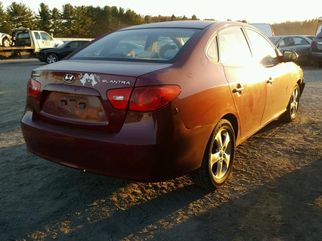 KMHDU46D57U074410 - 2007 HYUNDAI ELANTRA GL MAROON photo 4