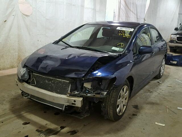 1HGFA16509L015000 - 2009 HONDA CIVIC LX BLUE photo 2