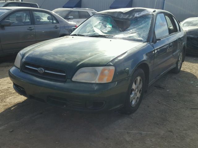 4S3BE635X17206312 - 2001 SUBARU LEGACY L GREEN photo 2