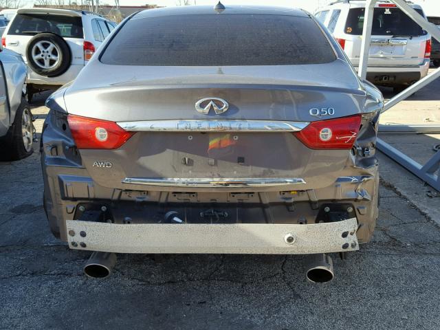 JN1BV7ARXEM703818 - 2014 INFINITI Q50 BASE GRAY photo 9