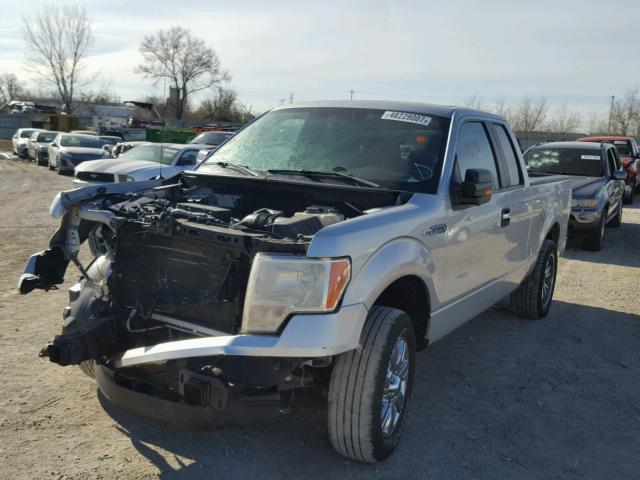 1FTEX1CM5BFB83787 - 2011 FORD F150 SUPER SILVER photo 2