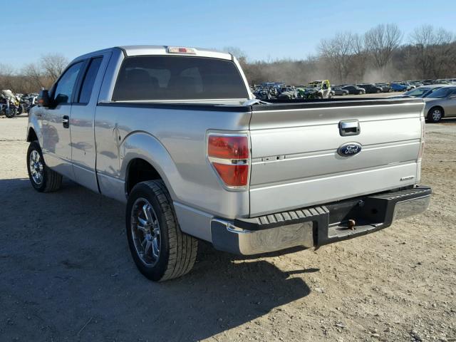 1FTEX1CM5BFB83787 - 2011 FORD F150 SUPER SILVER photo 3