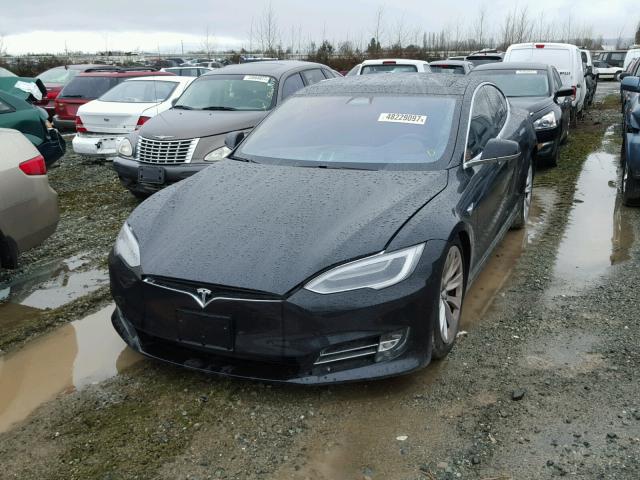 5YJSA1E21HF187316 - 2017 TESLA MODEL S BLACK photo 2