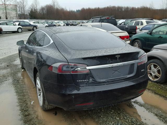 5YJSA1E21HF187316 - 2017 TESLA MODEL S BLACK photo 3