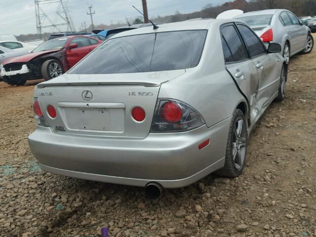 JTHBD192640090766 - 2004 LEXUS IS 300 SILVER photo 4