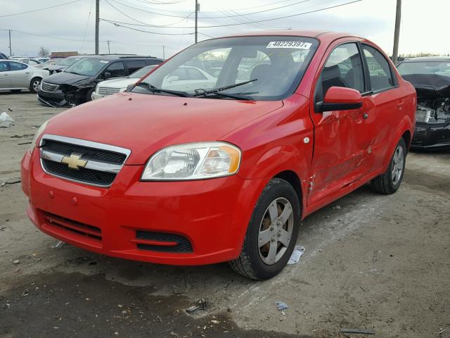 KL1TD56658B207629 - 2008 CHEVROLET AVEO BASE RED photo 2