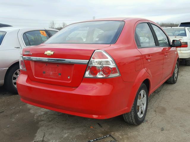 KL1TD56658B207629 - 2008 CHEVROLET AVEO BASE RED photo 4