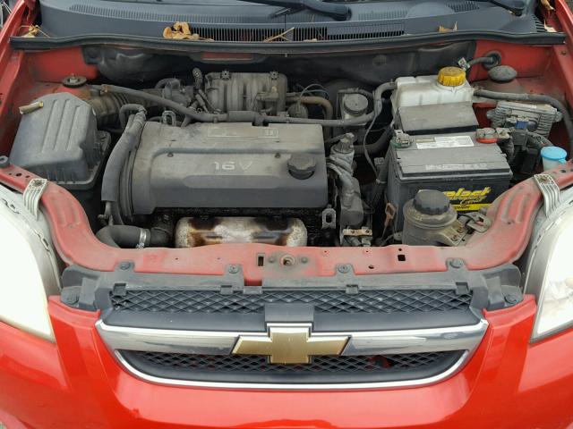 KL1TD56658B207629 - 2008 CHEVROLET AVEO BASE RED photo 7