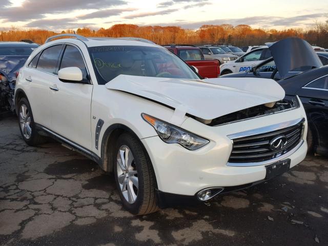 JN8CS1MW3EM410386 - 2014 INFINITI QX70 WHITE photo 1