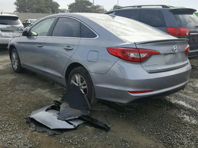 5NPE24AF5GH303959 - 2016 HYUNDAI SONATA SE GRAY photo 3