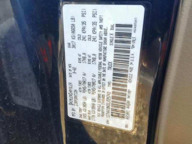 1D7HA18N33J525743 - 2003 DODGE RAM 1500 S BLUE photo 10