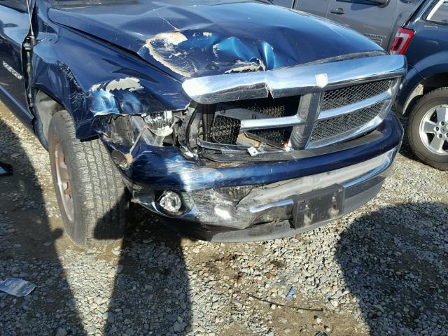 1D7HA18N33J525743 - 2003 DODGE RAM 1500 S BLUE photo 9