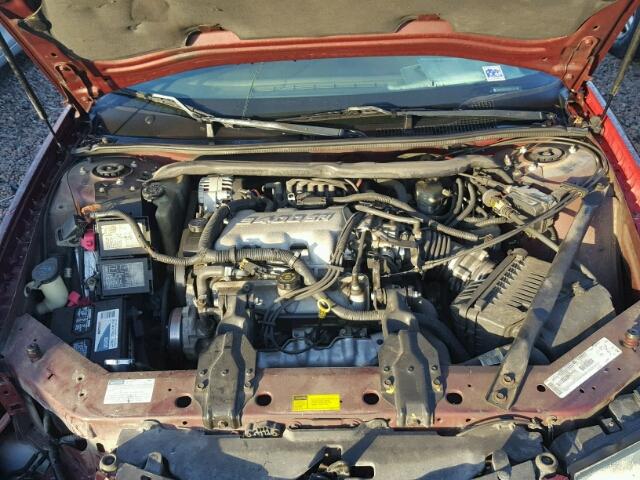 2G1WF52E319254347 - 2001 CHEVROLET IMPALA BURGUNDY photo 7