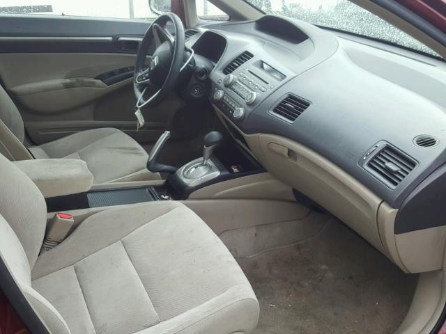 2HGFA1F83AH533193 - 2010 HONDA CIVIC EX წითელი ფოტო 5