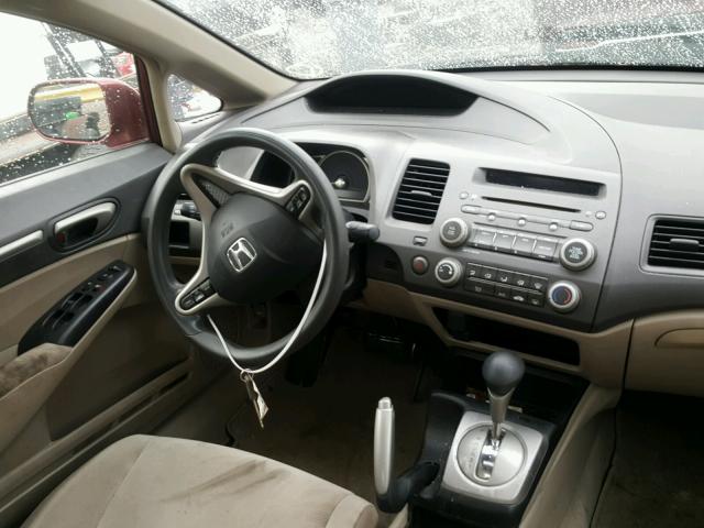 2HGFA1F83AH533193 - 2010 HONDA CIVIC EX წითელი ფოტო 9