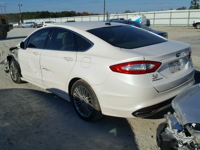 3FA6P0H99DR317795 - 2013 FORD FUSION SE WHITE photo 3