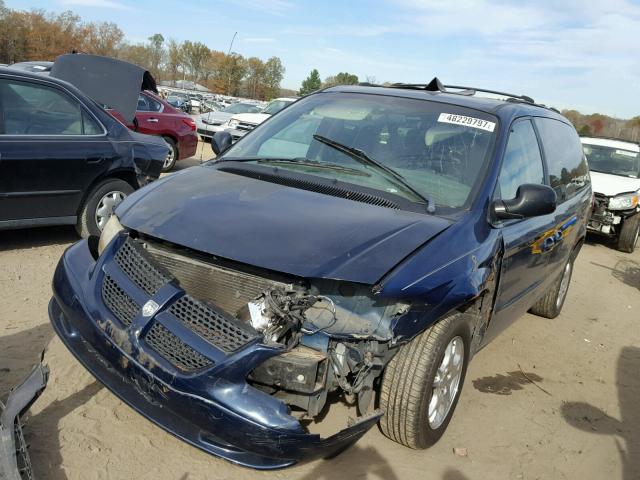 2B4GP44R42R600391 - 2002 DODGE GRAND CARA BLUE photo 2