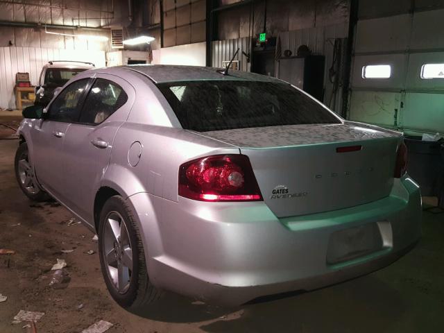 1C3CDZAB5CN270083 - 2012 DODGE AVENGER SE SILVER photo 3