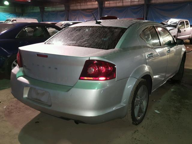 1C3CDZAB5CN270083 - 2012 DODGE AVENGER SE SILVER photo 4