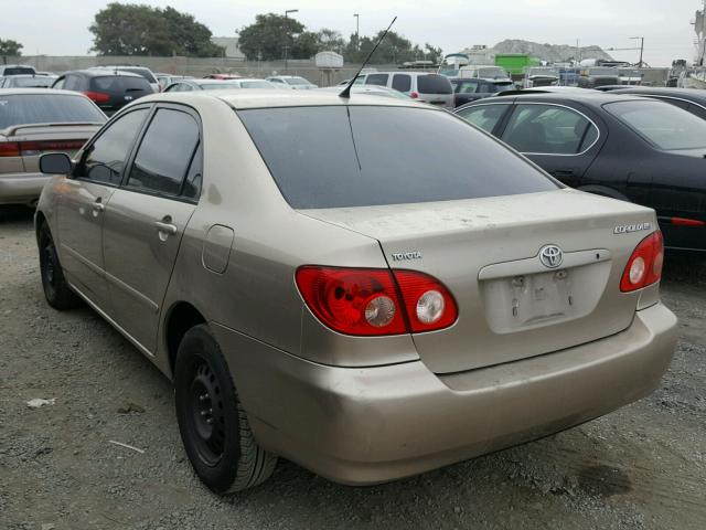 1NXBR30E25Z412797 - 2005 TOYOTA COROLLA CE GOLD photo 3