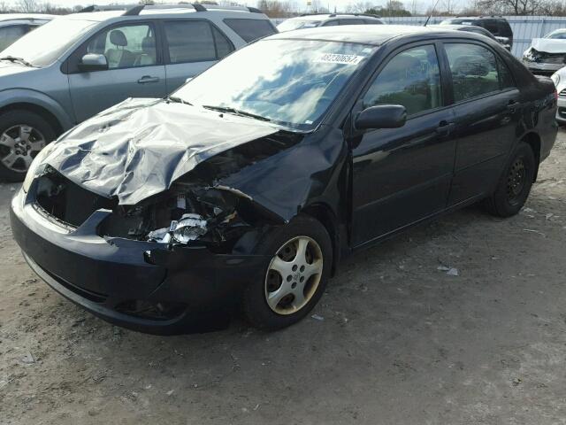 2T1BR32EX6C685650 - 2006 TOYOTA COROLLA CE BLACK photo 2