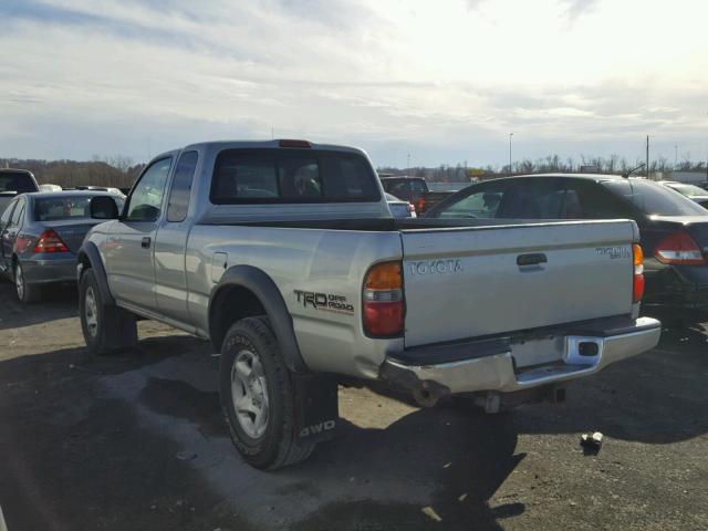 5TEWN72N24Z333562 - 2004 TOYOTA TACOMA XTR SILVER photo 3