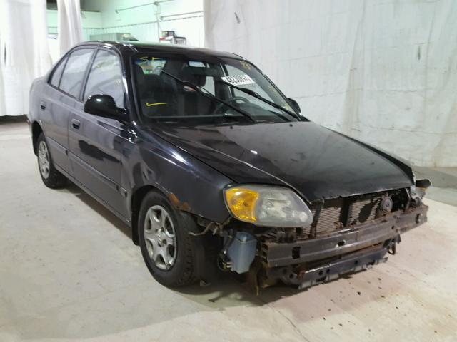 KMHCG45C85U644392 - 2005 HYUNDAI ACCENT GL BLACK photo 1