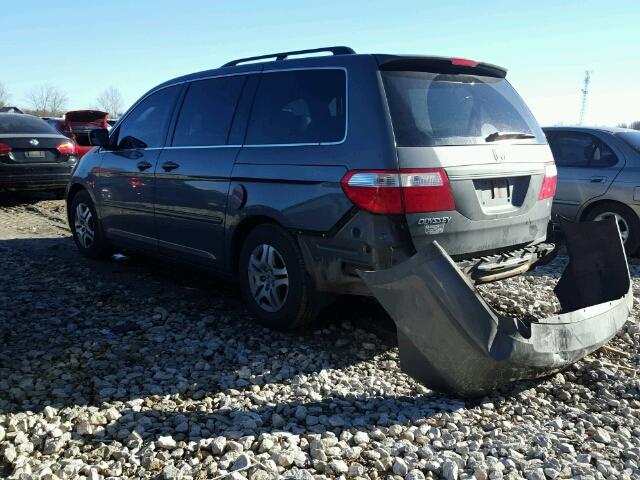 5FNRL386X7B504835 - 2007 HONDA ODYSSEY EX GRAY photo 3