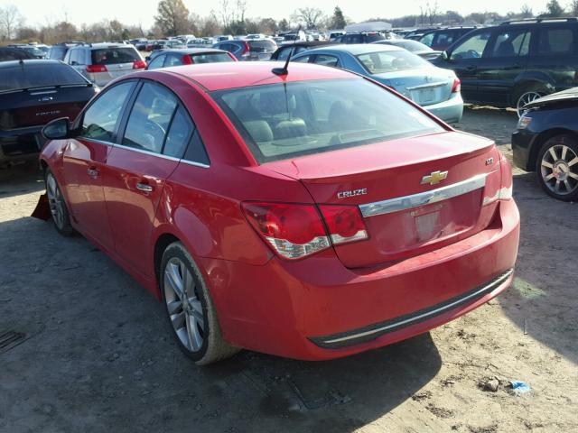 1G1PH5SC4C7264452 - 2012 CHEVROLET CRUZE LTZ RED photo 3